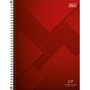 Caderno Quadriculado 7mm x 7mm Espiral Universitário Capa Dura 96 folhas Vermelho Zip Tilibra
