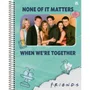 Caderno Universitário Capa Dura 160 Folhas Verde Friends *Inclui Pôster Animativa
