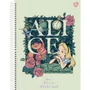 Caderno Universitário Capa Dura 80 Folhas Colorido Folhas Alice Animativa
