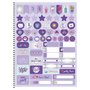 Caderno Universitário Espiral 80 Folhas Lilás Lavender Animativa