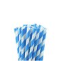 Canudo Vitamina Papel Listrado Azul Wyda C/ 12un