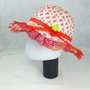 Chapéu Estampado com Renda Vermelho Bazar Importadora