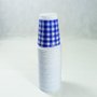 Copo Descartável 200 ml Xadrez Azul 25 un Kaixote