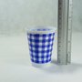 Copo Descartável 200 ml Xadrez Azul 25 un Kaixote