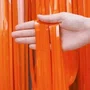 Cortina Metaloide Laranja Neon 1x2 m Partiu Festa