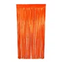 Cortina Metaloide Laranja Neon 1x2 m Partiu Festa