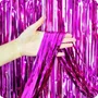 Cortina Metaloide Pink 1m x 2m Partiu Festa