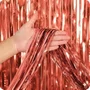 Cortina Metaloide Rose Gold 1m x 2m  Partiu Festa
