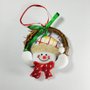 Enfeite Natalino Boneco de Neve Guirlanda 10cm Impulsetto