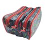 Estojo Três Divisórias Médio Cinza Carros Ac Bag