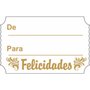 Etiqueta Presente Felicidades De Para C/ 100 Unidades