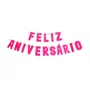 Faixa Feliz Aniversário Rosa Kaixote