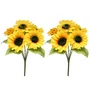 Flor Girassol com 7 Galhos Flores Médias – Ref. W543-12
