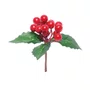 Flor Natalina Cereja Vermelha C/ Folha Cromus