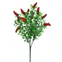 Flor Pimenta Vermelha 5 Galhos 15 Pimentas Ref Hs 1033