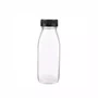 Garrafa p/ Suco PET 200ml c/ 10un Galvanotek Tampa Preta G3520
