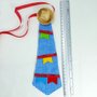 Gravata Junina Tecido com Chapeuzinho Xadrez Azul 4 Cabeças