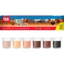 Guache 06 Cores Tons Pele + Pincel+ Paleta Tris