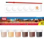 Guache 06 Cores Tons Pele + Pincel+ Paleta Tris