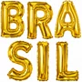 Kit Bexiga Metalizada Ouro Brasil