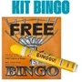 Kit Bingo Cartela + Marcador Amarelo Tamoio
