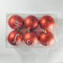Kit Bolas de Natal 6cm Vermelho Dizeres Frases 6 Un Global