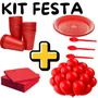 Kit de Festa Embalagens Vermelho