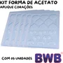 Kit de Formas Acetato Aplique Corações Cód.9983 com 05 Unidades BWB