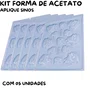 Kit de Formas Acetato Apliques Sinos Cód.10373 com 05 Unidades BWB