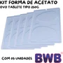 Kit de Formas Acetato Ovo Tablete Tipo 250g Cód.9858 com 05 Unidades BWB