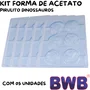 Kit de Formas Acetato Pirulito Dinossauro Cód.9760 com 05 Unidades BWB