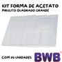 Kit de Formas Acetato Pirulito Quadrado Grande Cód. 9464 com 05 Unidades BWB