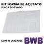 Kit de Formas Acetato Placa Bem Vindo Cód.9534 com 05 Unidades BWB