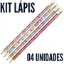 Kit Lápis com Borracha 04 Unidades Sortido Capyclub Tilibra