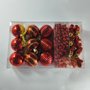 Kit Natalino Bolas 4cm e Enfeites Vermelho 18 Uni Global