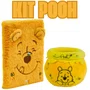 Kit Pooh Pelúcia Caderno e Organizador DAC