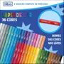 Lápis Cor 36 Cores Madeira Sextavado Tilibra