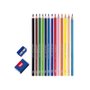 Lápis de Cor 12 Cores + Lápis Apontador e Borracha Mega Tris