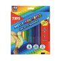 Lápis De Cor 24 Cores Aquarelável + Pincel + Apontador Tris