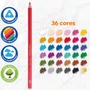 Lápis De Cor 36 Cores + Apontador Mega Soft Color Tris