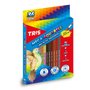 Lápis De Cor 36 Cores Aquarelável + Pincel + Apontador Tris