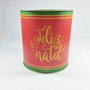 Lata Para Panetone 500g Vermelho Feliz Natal Natalino Cromus