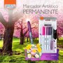Marcador Artístico Permanente Ponta Fina 1mm Unidade Sortido Spring BRW