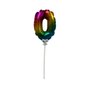Mini Balão Topo Bolo Nº 0 Tie Dye Cromus