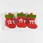 Mini Pregador Natalino 4,5cm com 3 Unidades Bota Papai Noel BR Decor