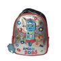 Mochila De Costas Prateada Amigo Robô Clio Style