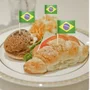 Palito Aperitivo C/ Bandeira Brasil C/ 100 Un