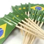 Palito Aperitivo C/ Bandeira Brasil C/ 100 Un