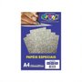 Papel Gliter Prata A-4 180g Off Paper C/ 05 Fls