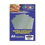 Papel Lamicote Prata A-4 250g C/ 10 Folhas Off Paper